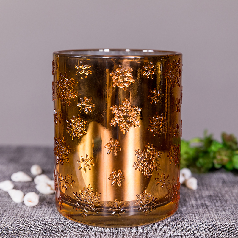 OEM ODM  hot-selling customized electroplated glass votive candle holders for Christmas
